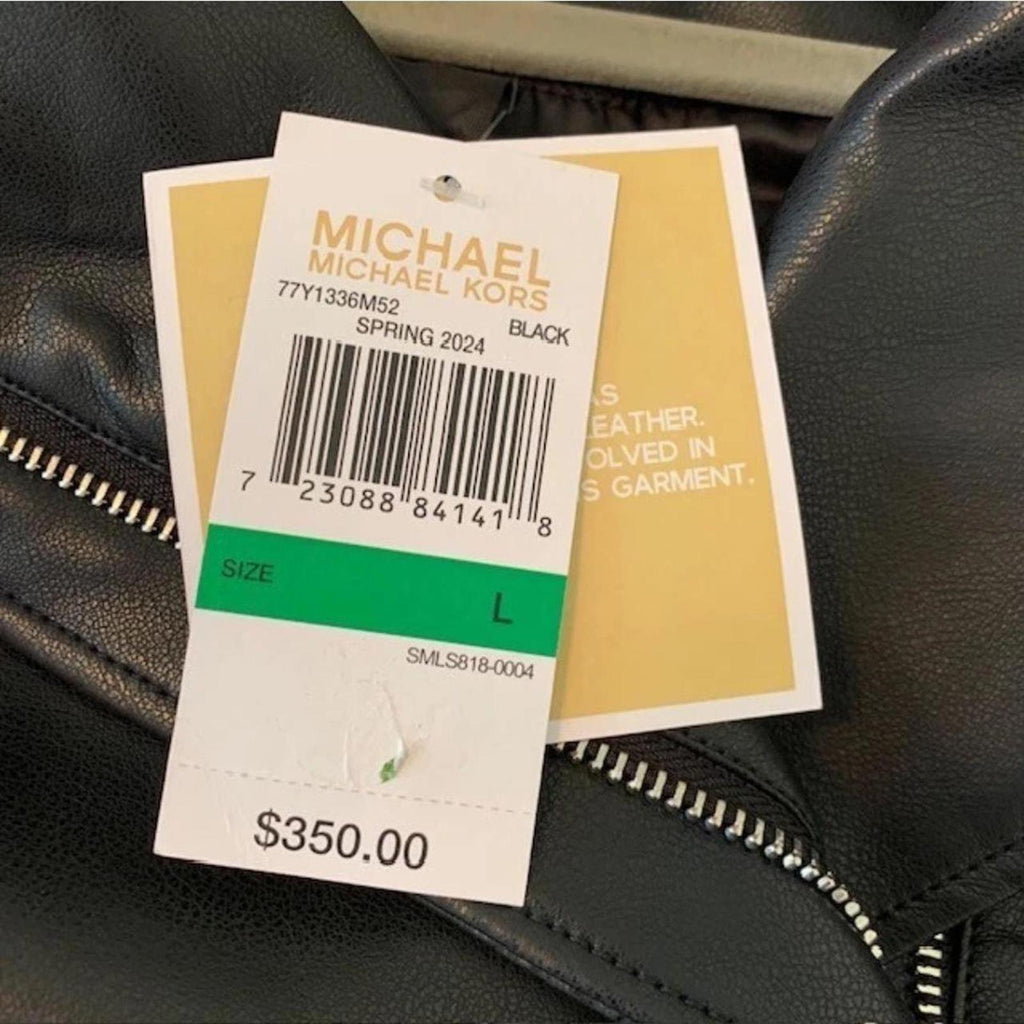 Michael Kors Vegan Leather Moto Jacket