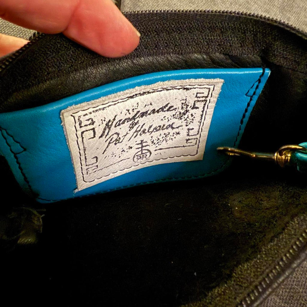 Women's Blue and Black Colorblock Crossbody Bag