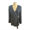 Adrianna Papell Beaded Wrap Top