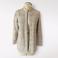 Vintage Beige Knit Button-Up Cardigan Sweater