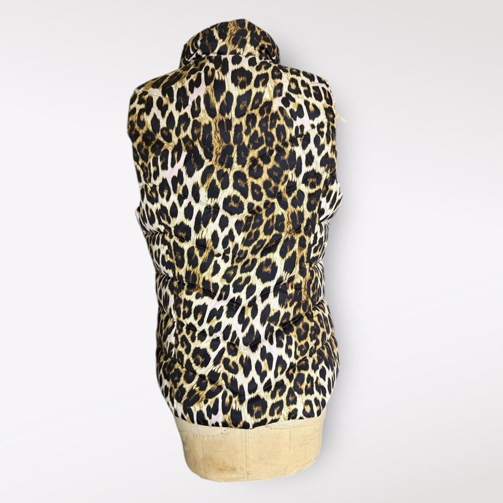 Lands' End Women's Leopard Print Puffer Vest