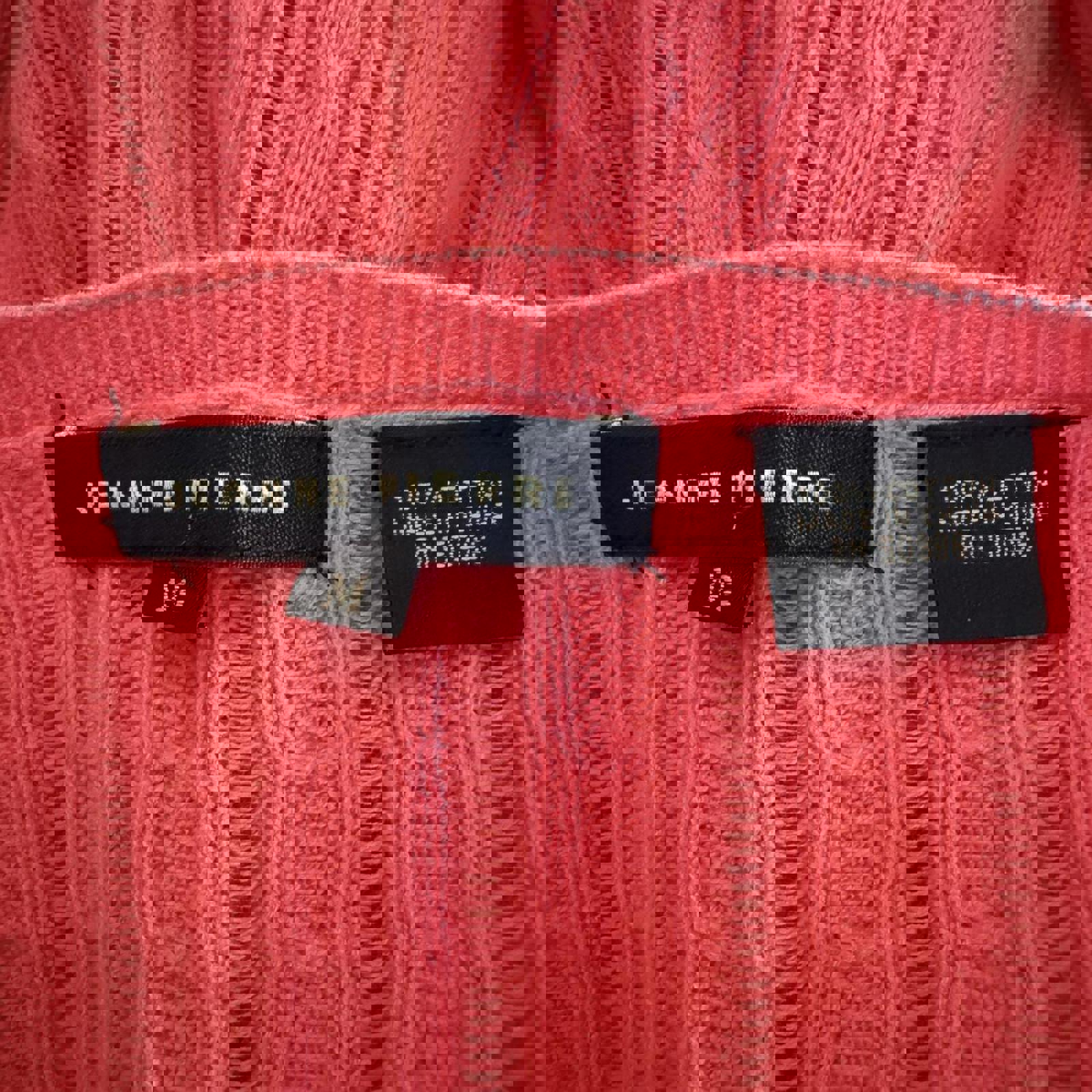 Jeanne Pierre Pink Cotton Cable Knit Cardigan