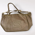 Bebe Tan Leather Shoulder Bag