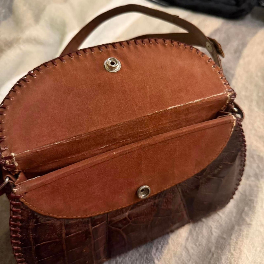 Vintage 1950s Cuban Alligator Bag