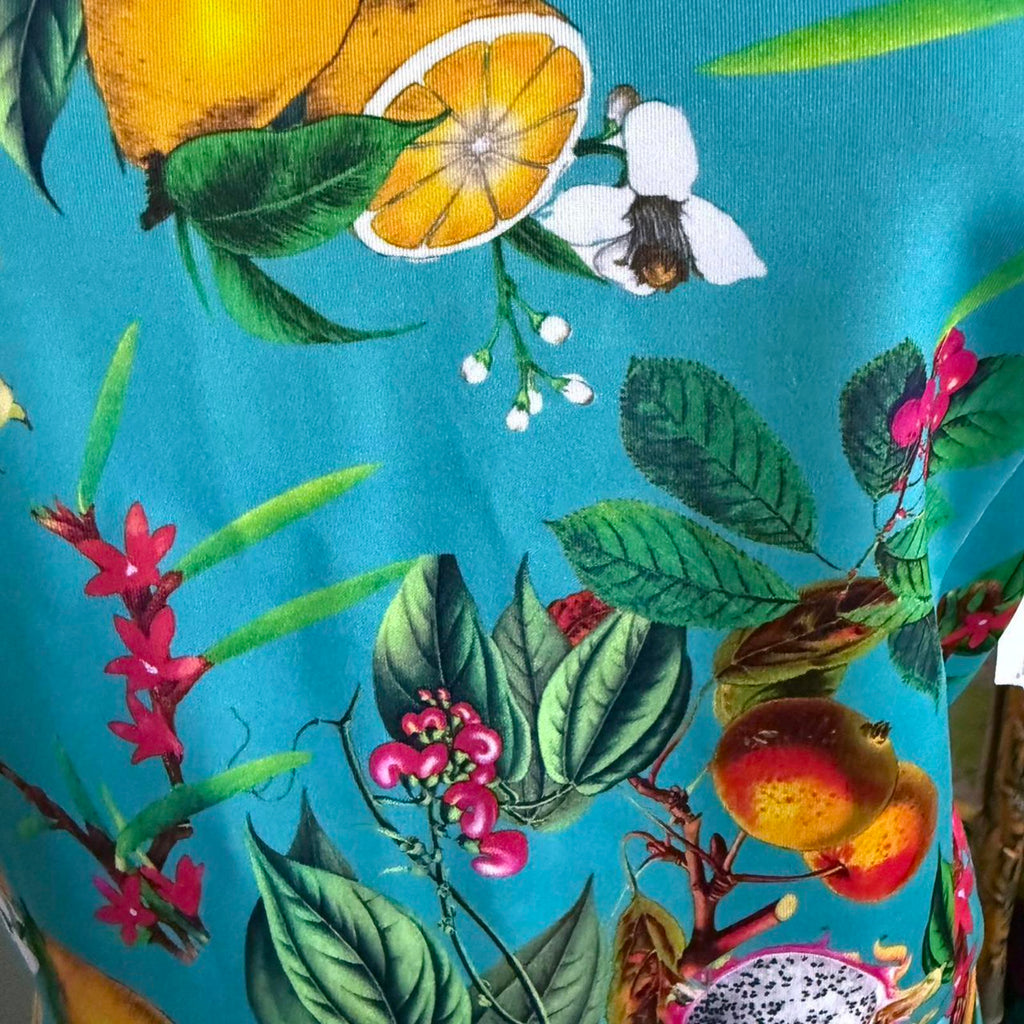 Alexia Admor Fruit Print Dress Turquoise