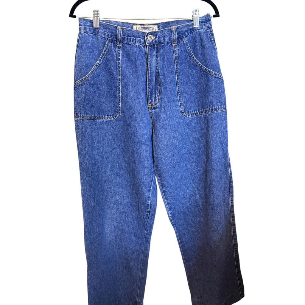 Andrew’s Blues Vintage 90s High-Waisted Straight Leg Jeans Size 12