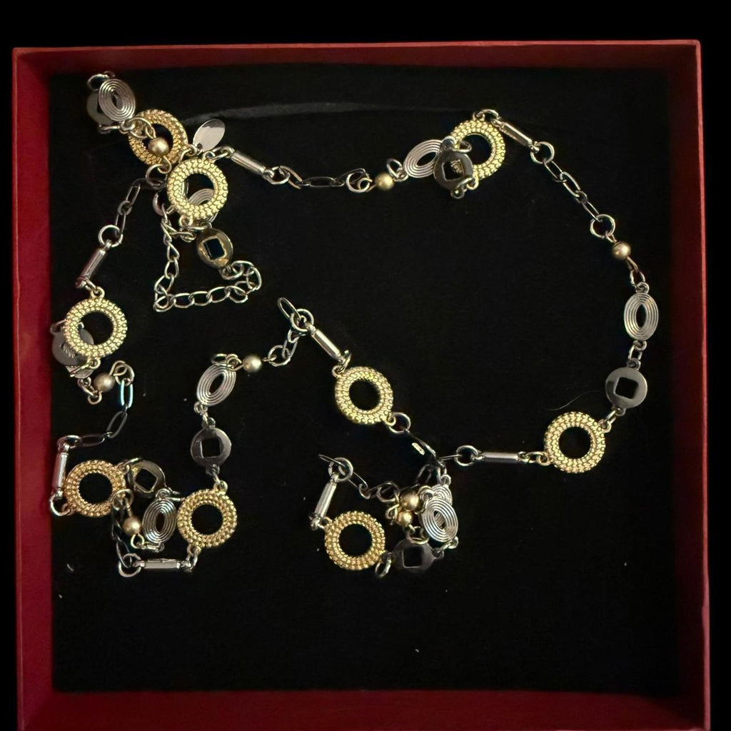 Lia Sophia Gold and Silver Tone Long Necklace