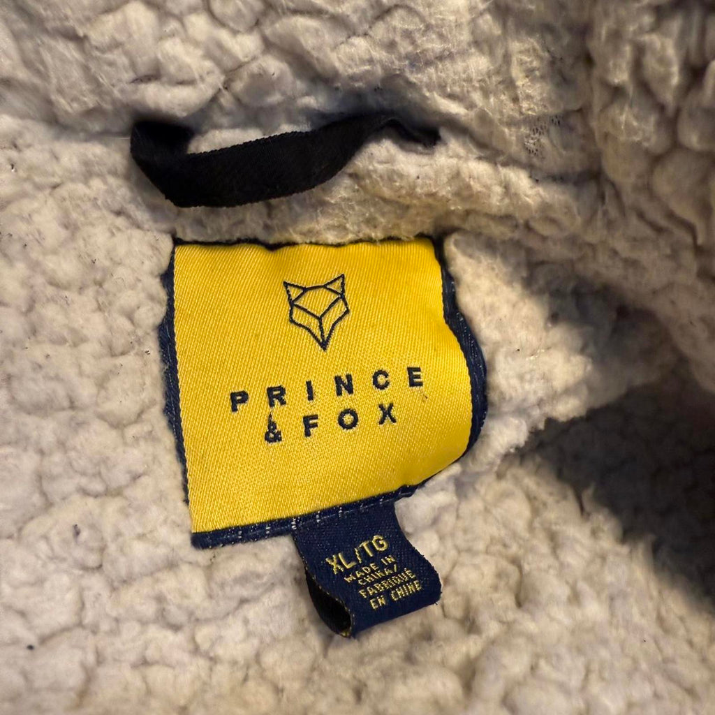 Prince & Fox Navy and White Sherpa Lined Parka Jacket