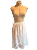 Vassarette White Half Slip with Lace Trim