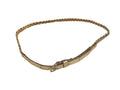 Braided Leather Belt with Metallic Gold Accent