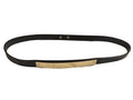 Calvin Klein Black Leather Belt with Gold Plate