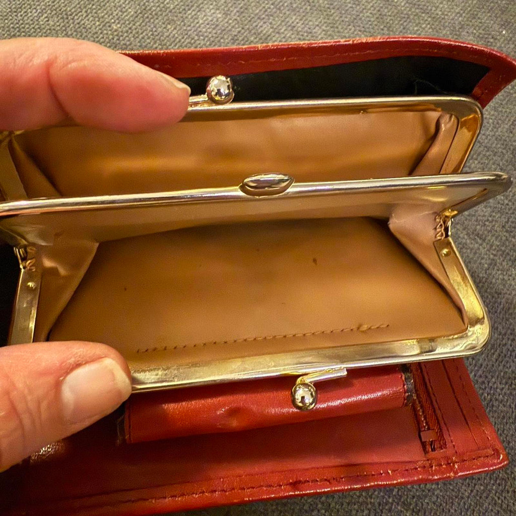 Buxton Red Leather Wallet