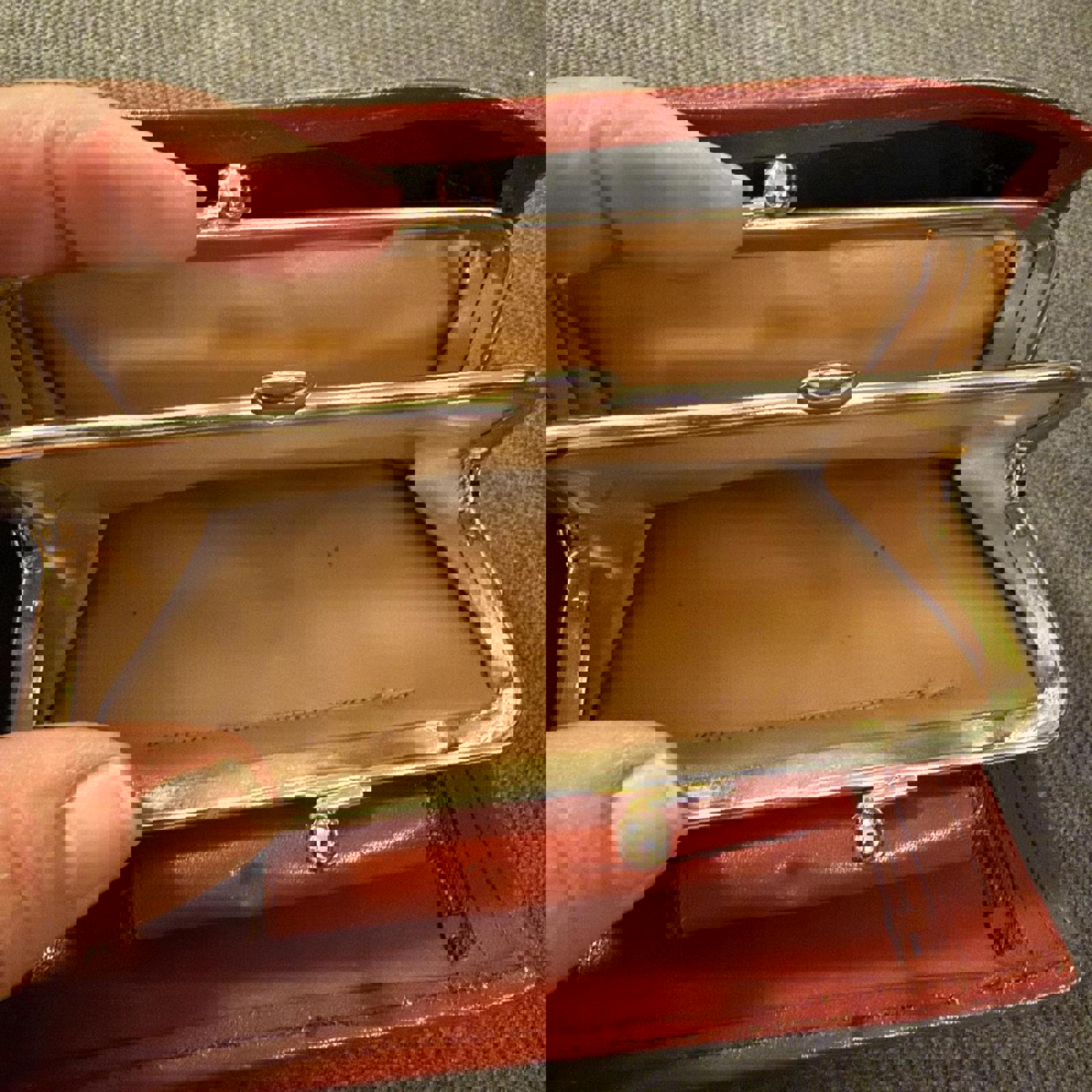 Buxton Red Leather Wallet