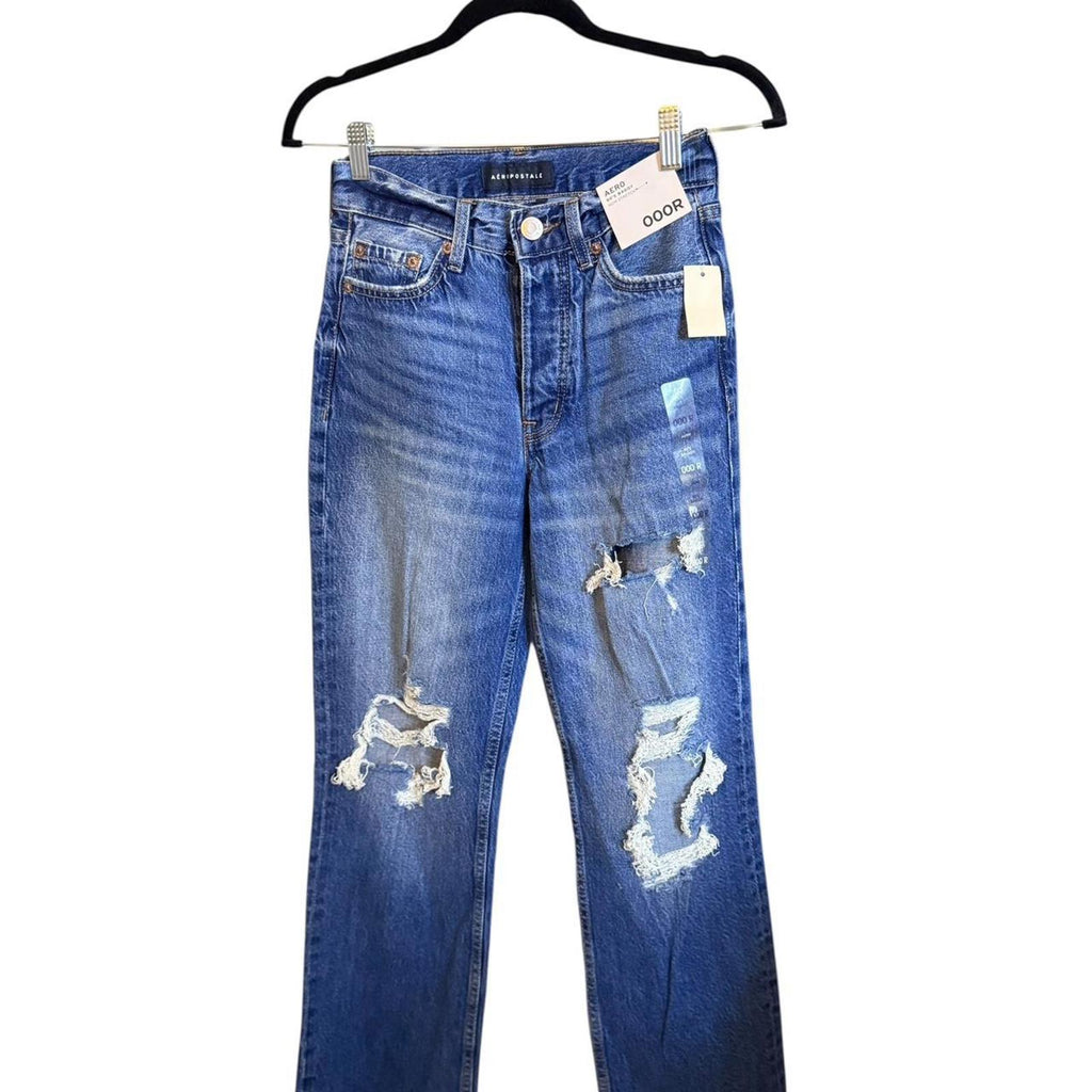 Aeropostale 90's Baggy Blue Ripped Jeans