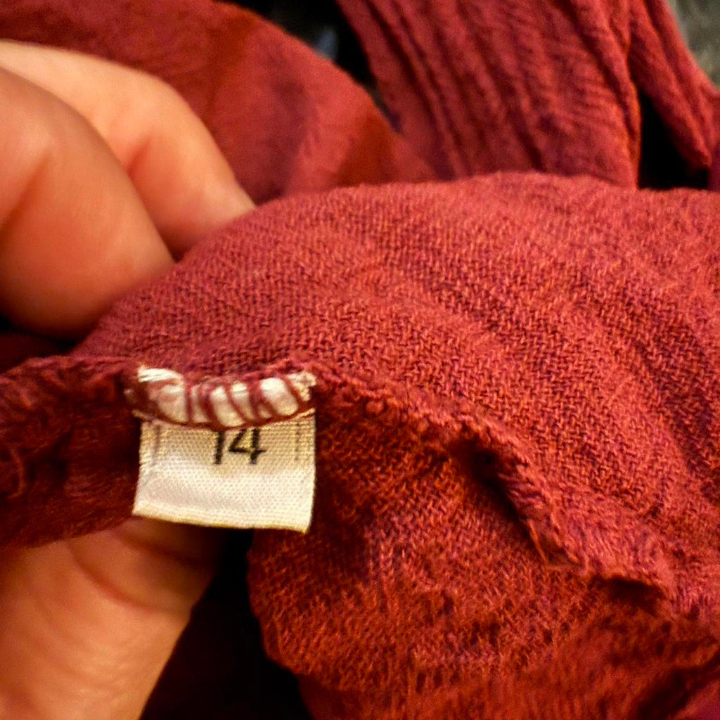 Cottonways Burgundy Button Up Linen Cardigan