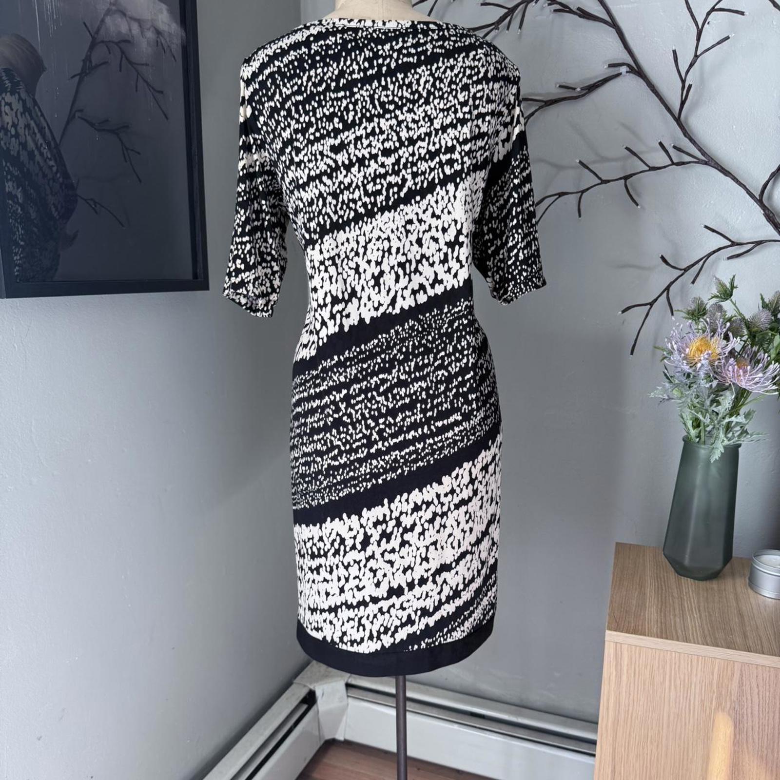 Black and White Striped Shift Dress