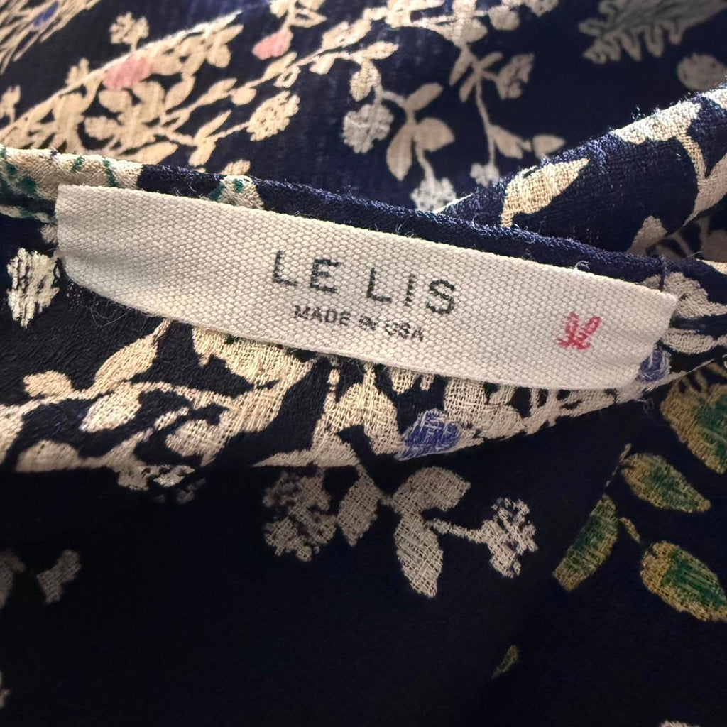 Le Lis Blue Floral Print Blouse
