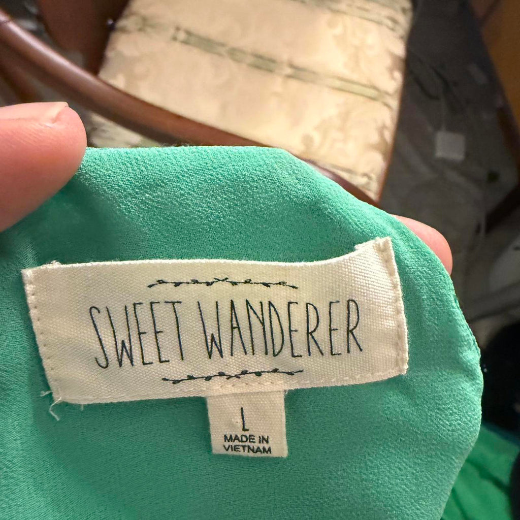 Sweet Wanderer Green Cami Top