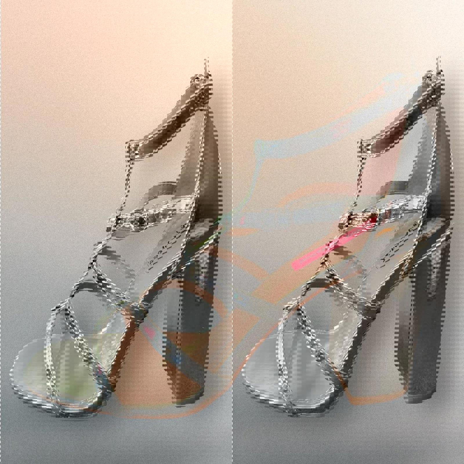 Betsey Johnson Silver Strappy Sandals Size US 9