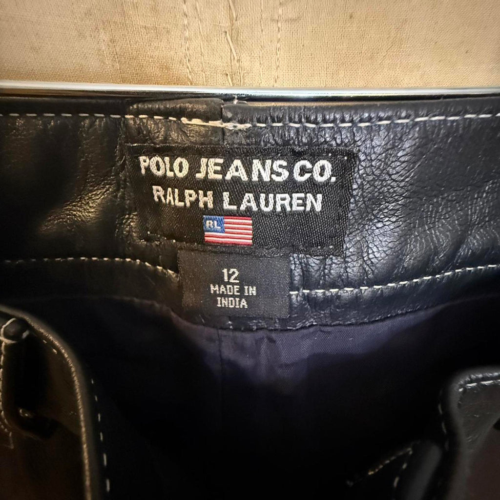 Polo Jeans Co. Ralph Lauren Black Leather Pants