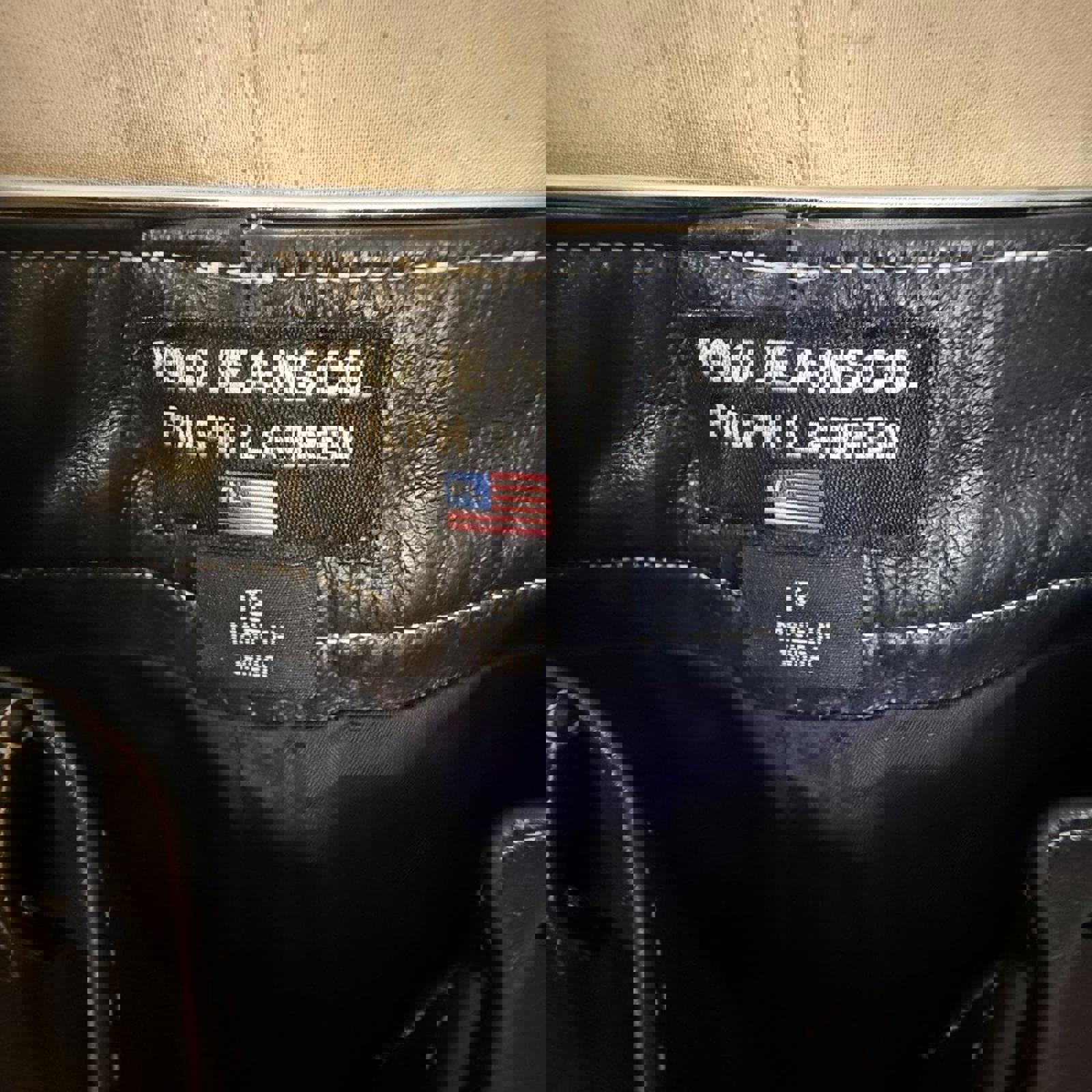 Polo Jeans Co. Ralph Lauren Black Leather Pants