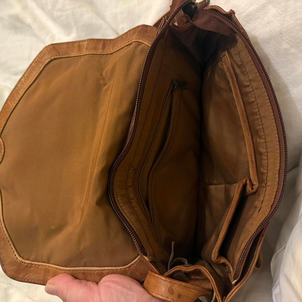 Brown Leather Crossbody Bag