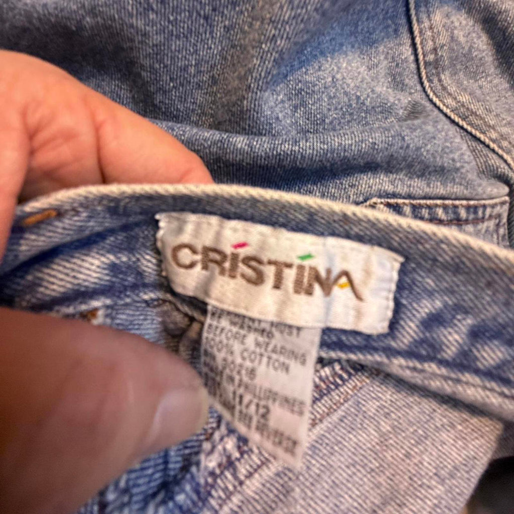 Cristina Vintage 80’s Denim Mini Skirt Size 10