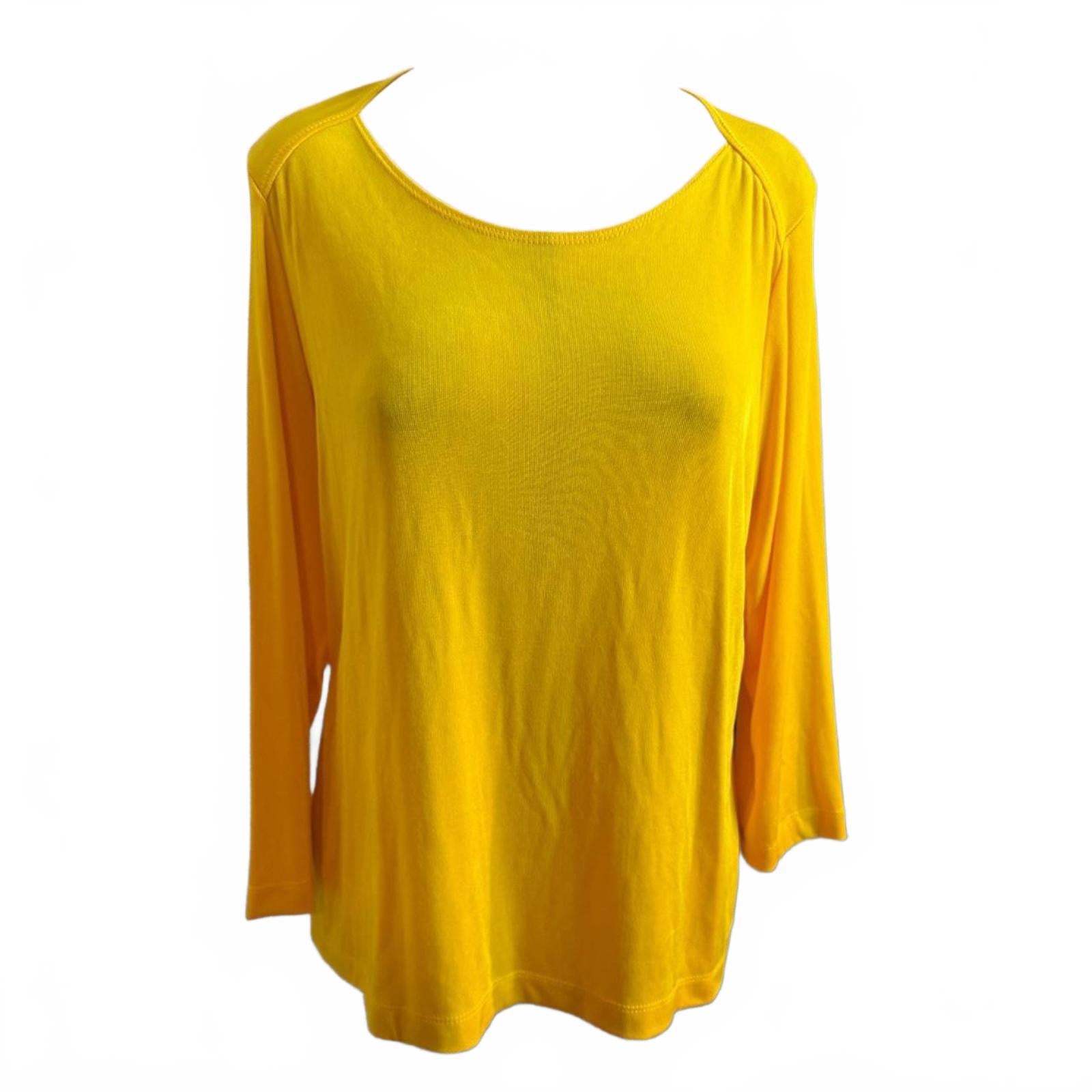 Citiknit Yellow Long Sleeve Top Size L