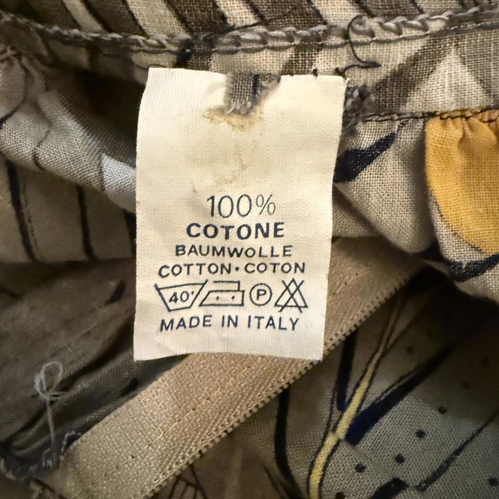 Floral Cotton Skirt Made in Italy