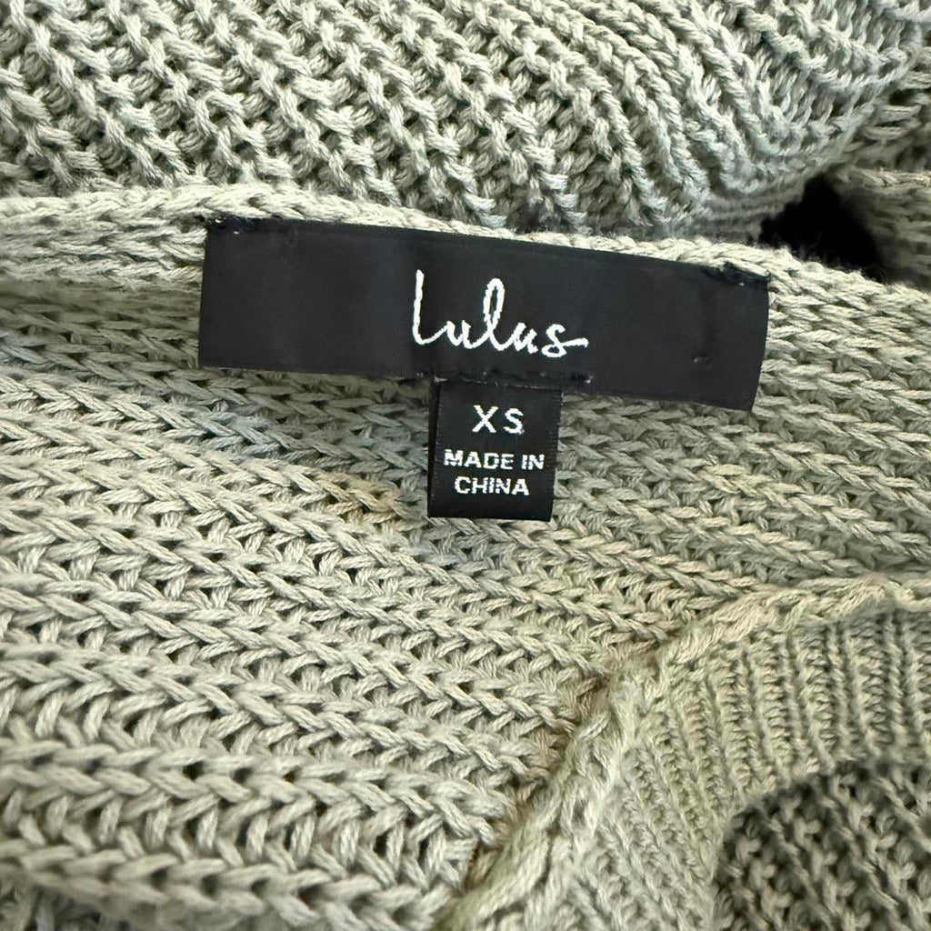 Lulus Sage Green Knit Tank Top with Twist Back Detail
