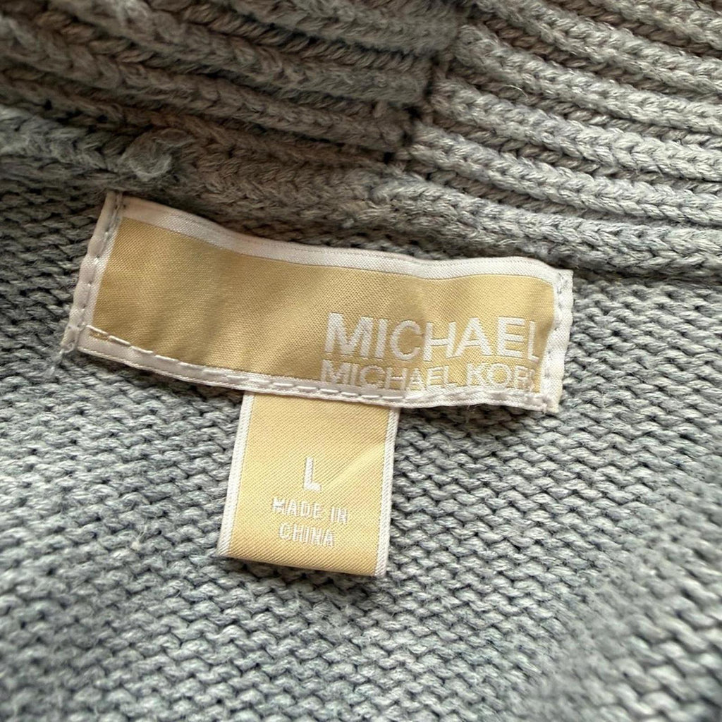 Michael Kors Gray Knit Cardigan with Belt