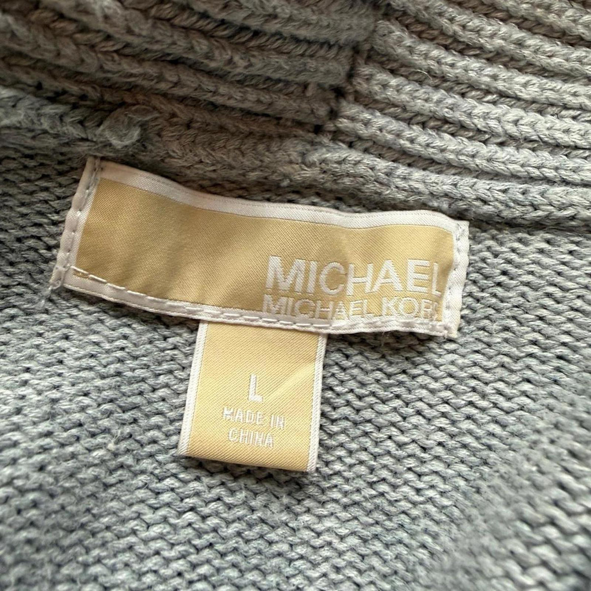 Michael Kors Gray Knit Cardigan with Belt