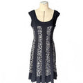 Connected Apparel Navy Striped Dress