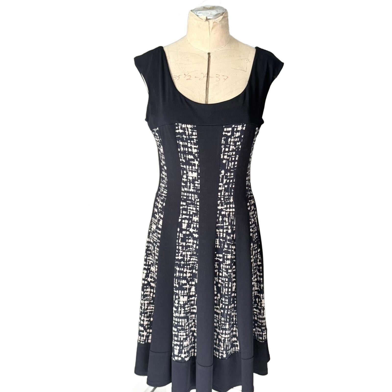 Connected Apparel Navy Striped Dress