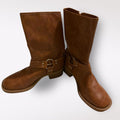 Brown Mid-Calf Harness Boots