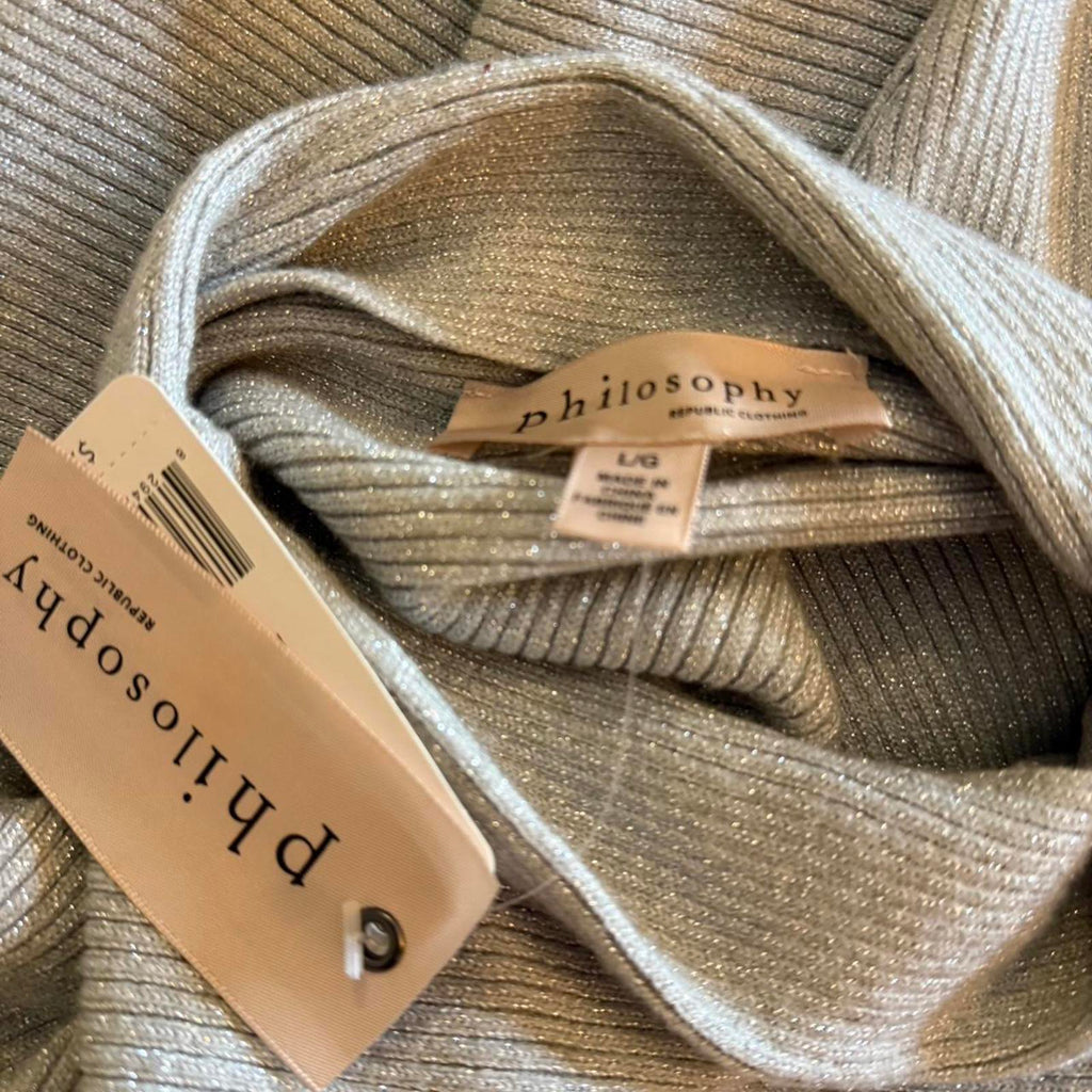 Philosophy Turtleneck Sweater with Silver Accents