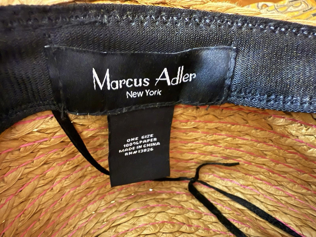 Marcus Adler Handmade Straw Hat With Blue Band