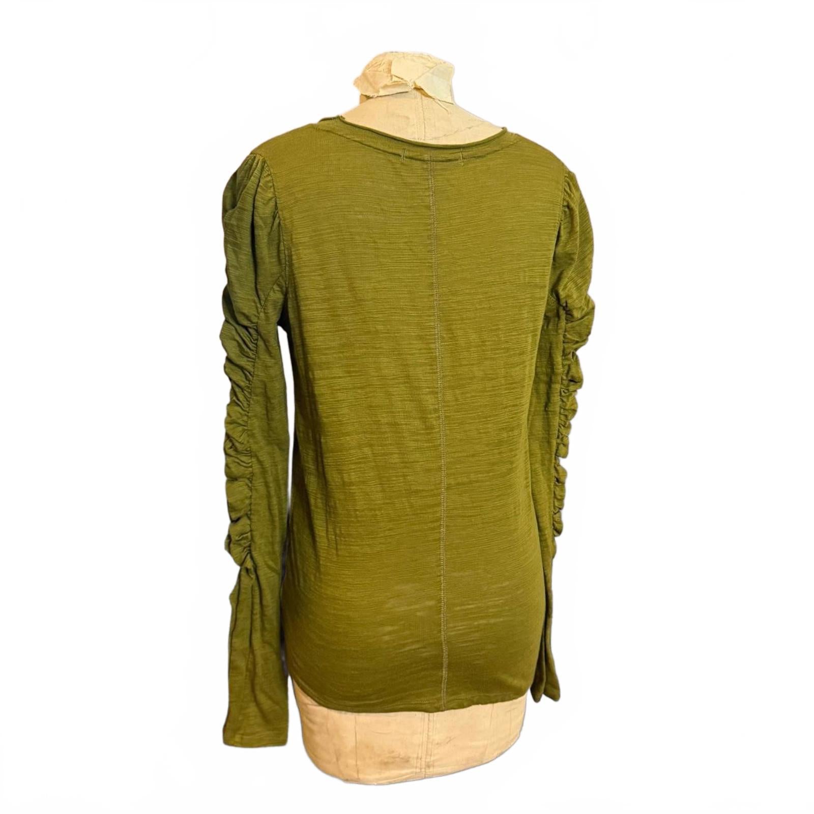 Free People We The Free Green Long Sleeve Top