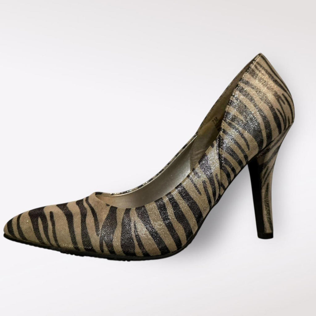 Mixit Zebra Print Pointed Toe Heels