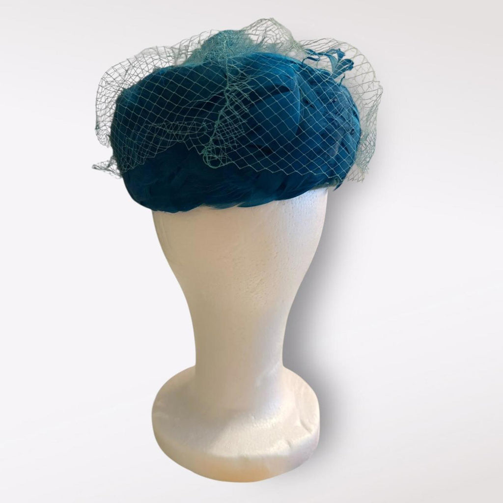 Vintage Women's Blue Feather Hat