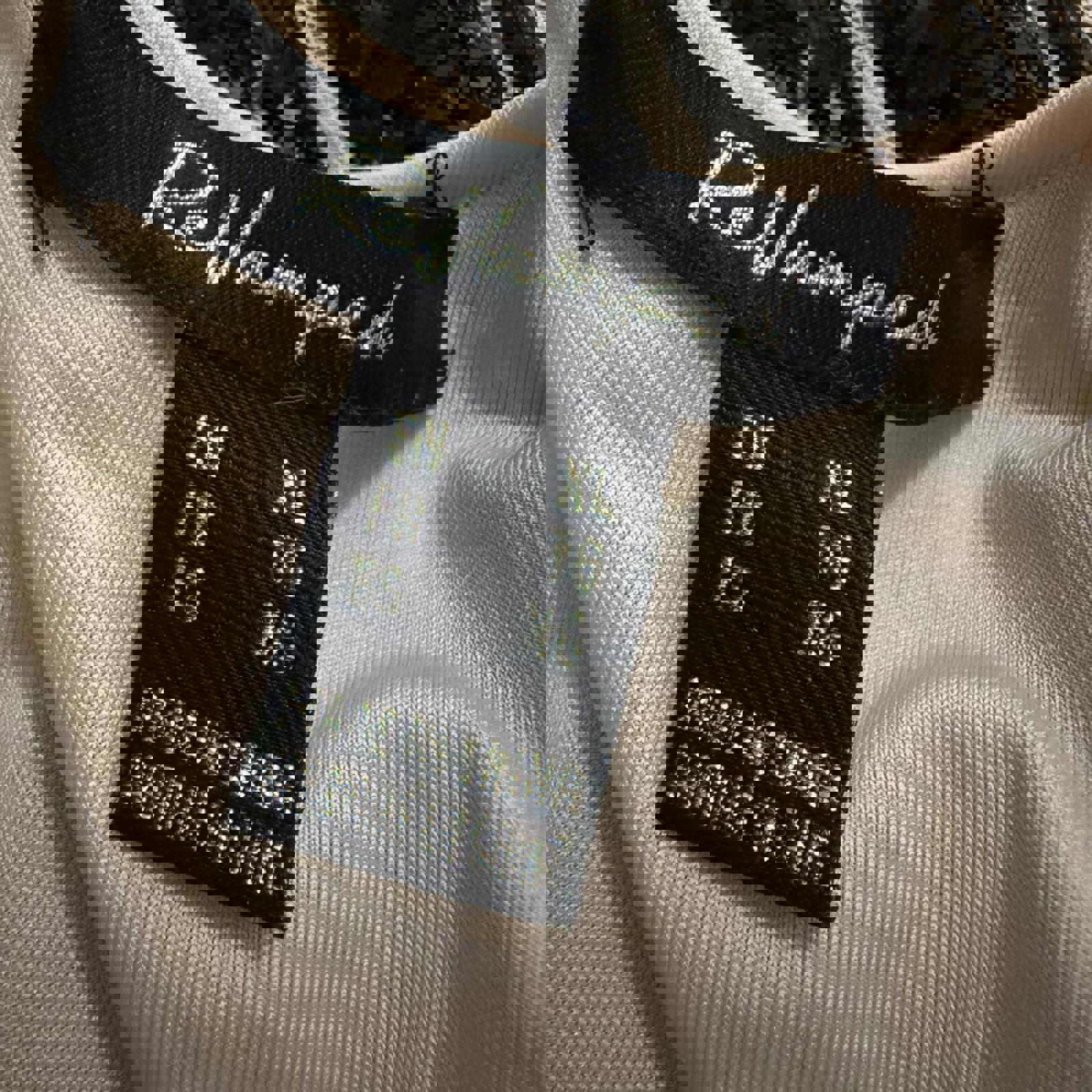 ReVamped Long Sleeve Black Sequin Embellished Dress with Nude Mesh Base