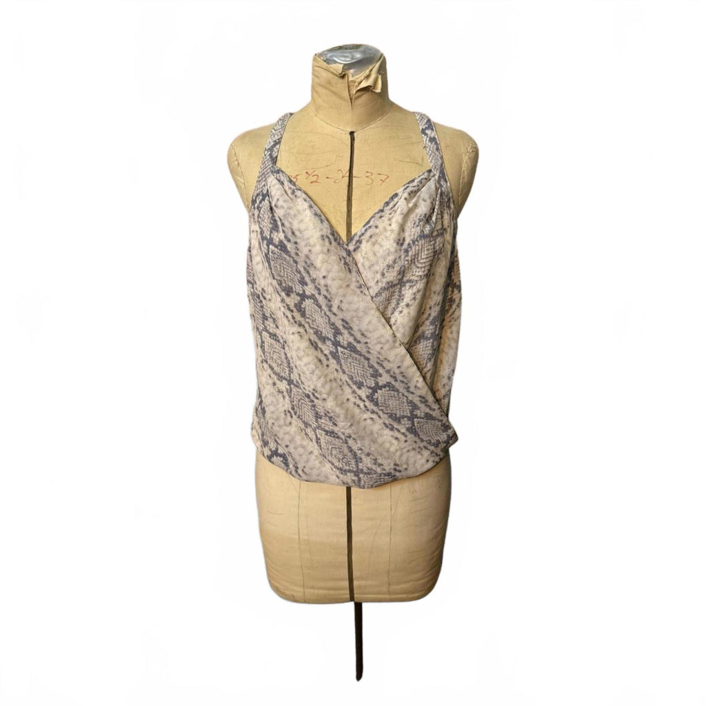 Japna Snakeskin Print Wrap Top Size S