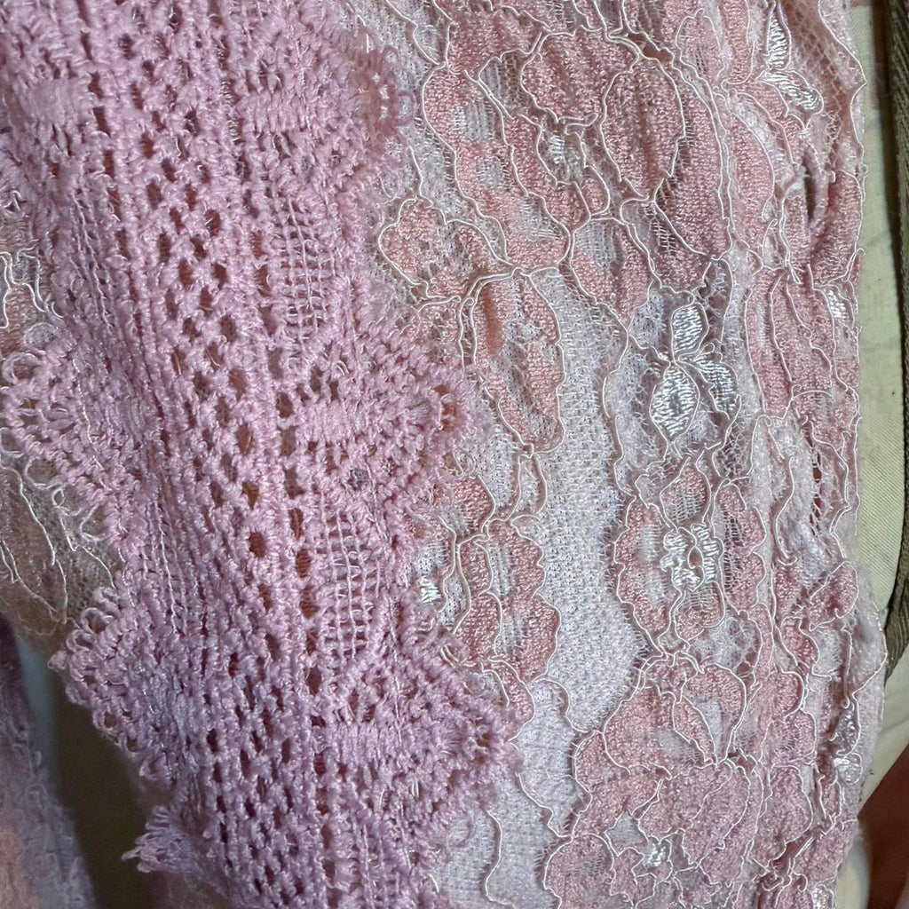 Ticosa Pink Lace Button Up Blouse Size M
