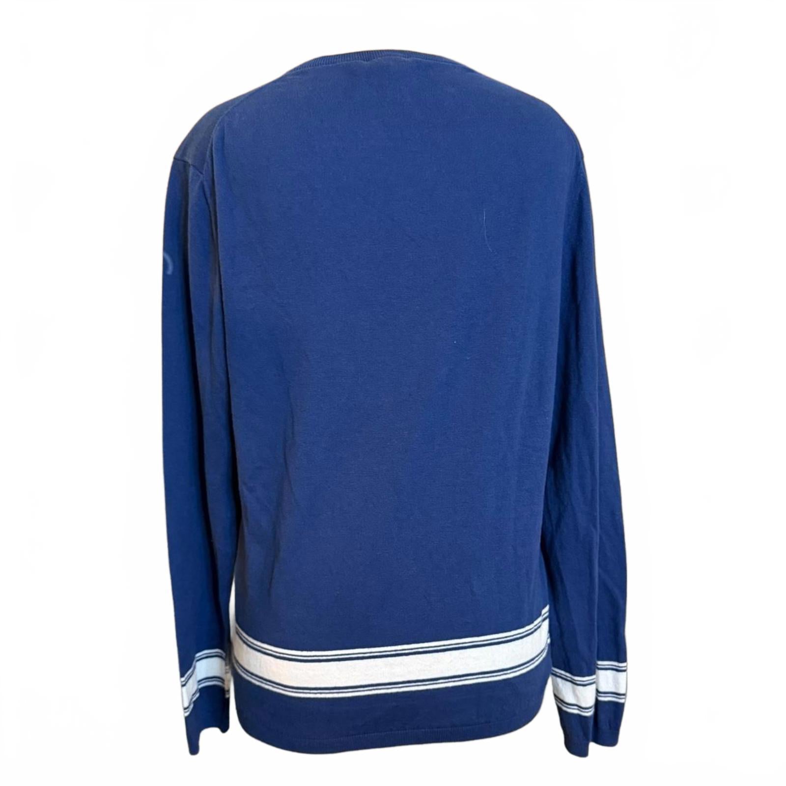 Ron Dorff Navy Blue Henley Sweater Size M