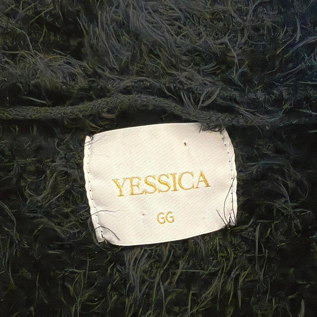 Yessica Black Fuzzy Button-Up Cardigan Sweater