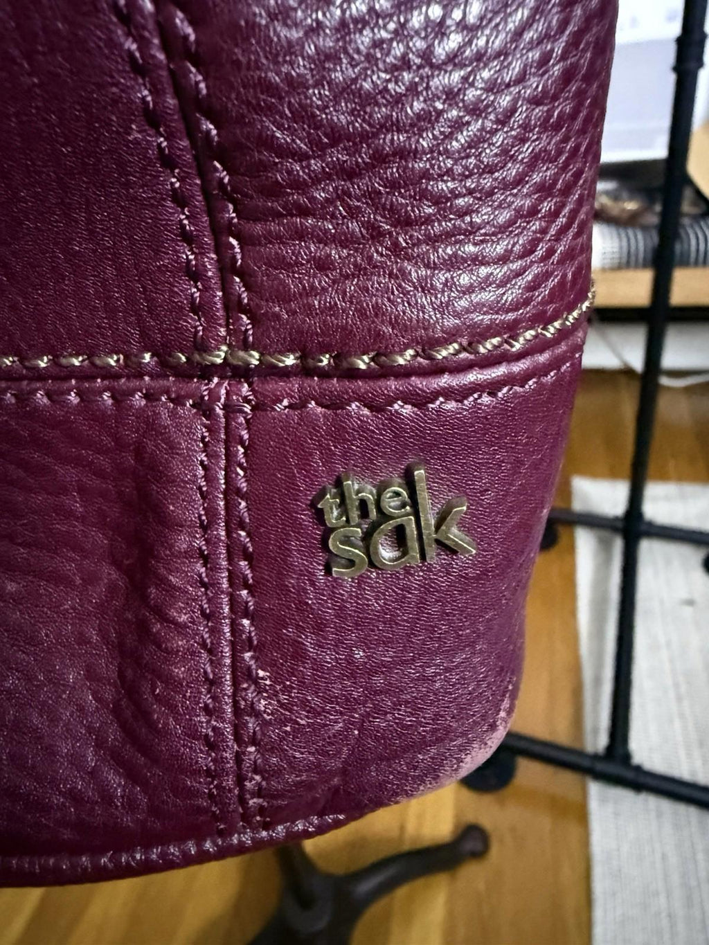 The Sak Genuine Leather De Young Crossbody Burgundy Wine