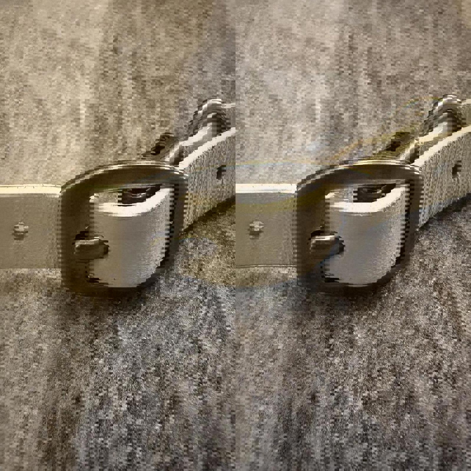 Armani Exchange AX cream leather belt