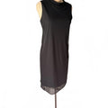 Black Dress With Sheer Overlay