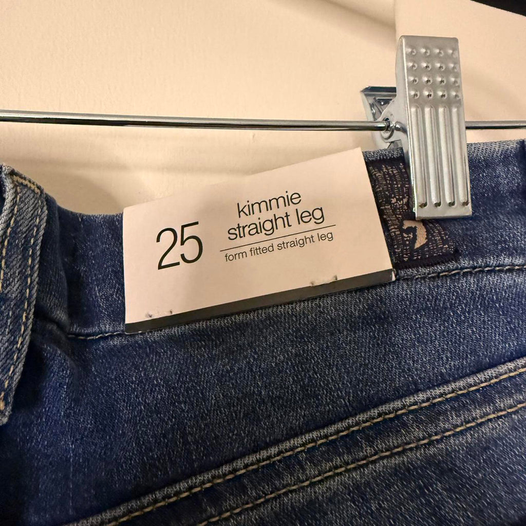 7 For All Mankind Blue Straight Leg Jeans