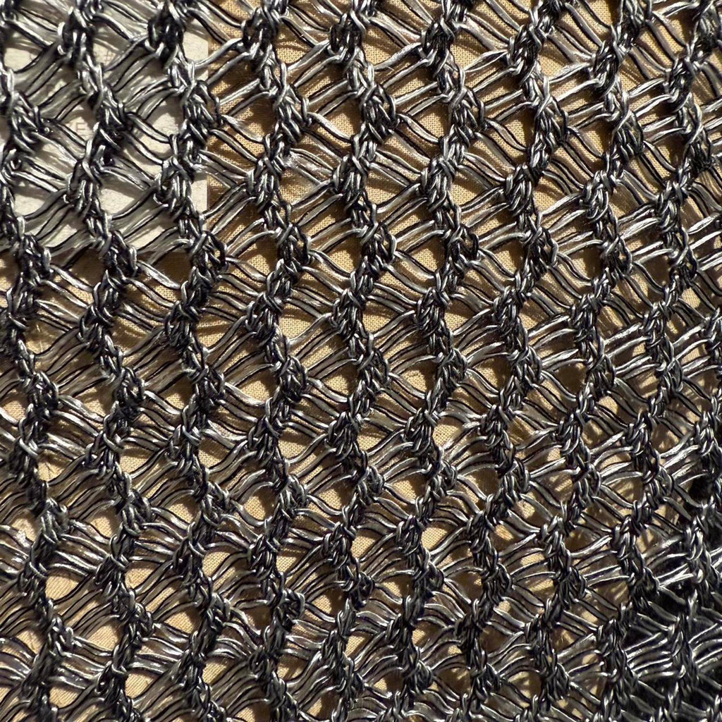 Pinque Open Front Crocheted Cardigan Shrug Sweater